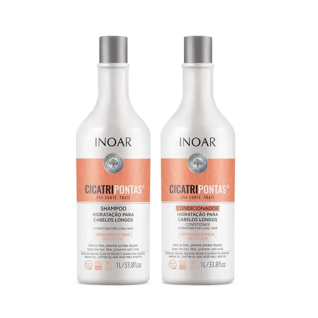 KIT CICATRIPONTAS SHAMPOO + CONDITIONER 1 LITER