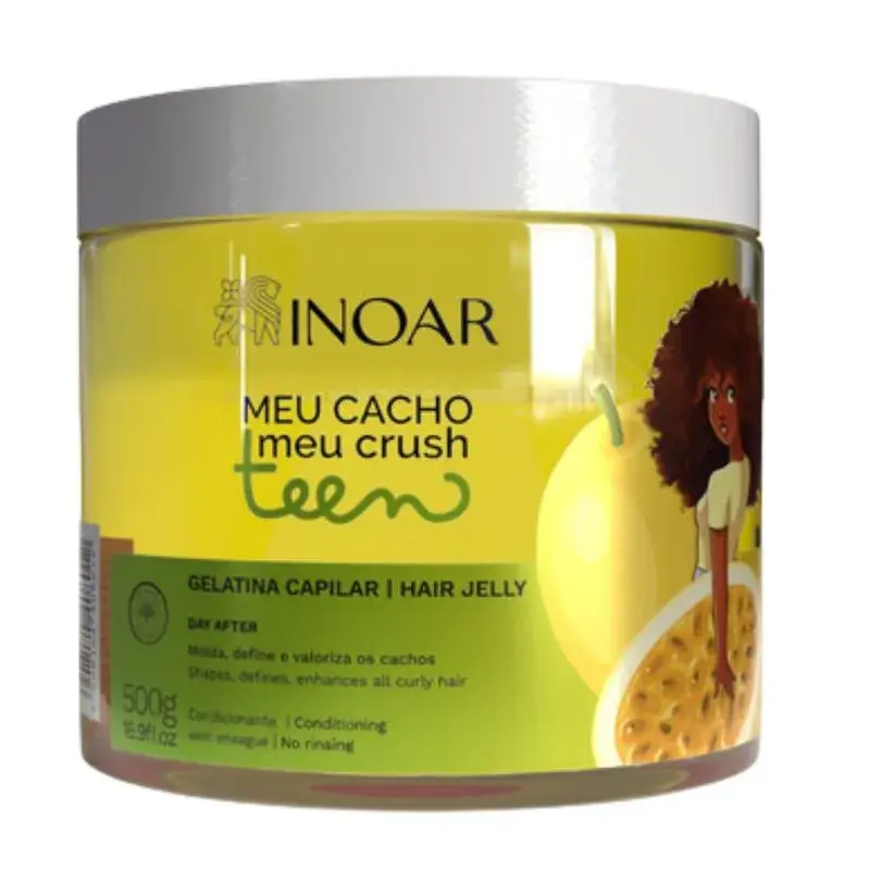MEU CACHO MEU CRUSH GELATINA TEEN MARACUJA 500G