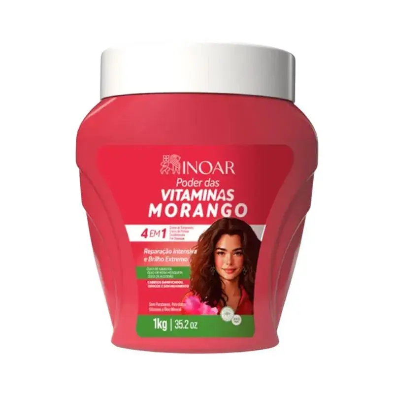 INOAR CREME PODER DAS VITAMINAS MORANGO 1KG